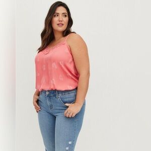 Torrid - Swing Cami - Jacquard Hearts Pink